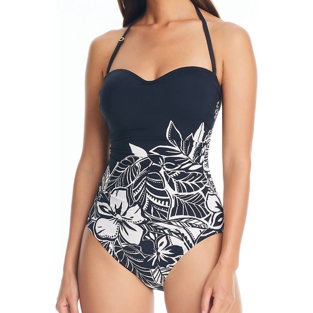 Bleu Rod Beattie Ciao Bella Bandeau Mio Swimsuit size 14